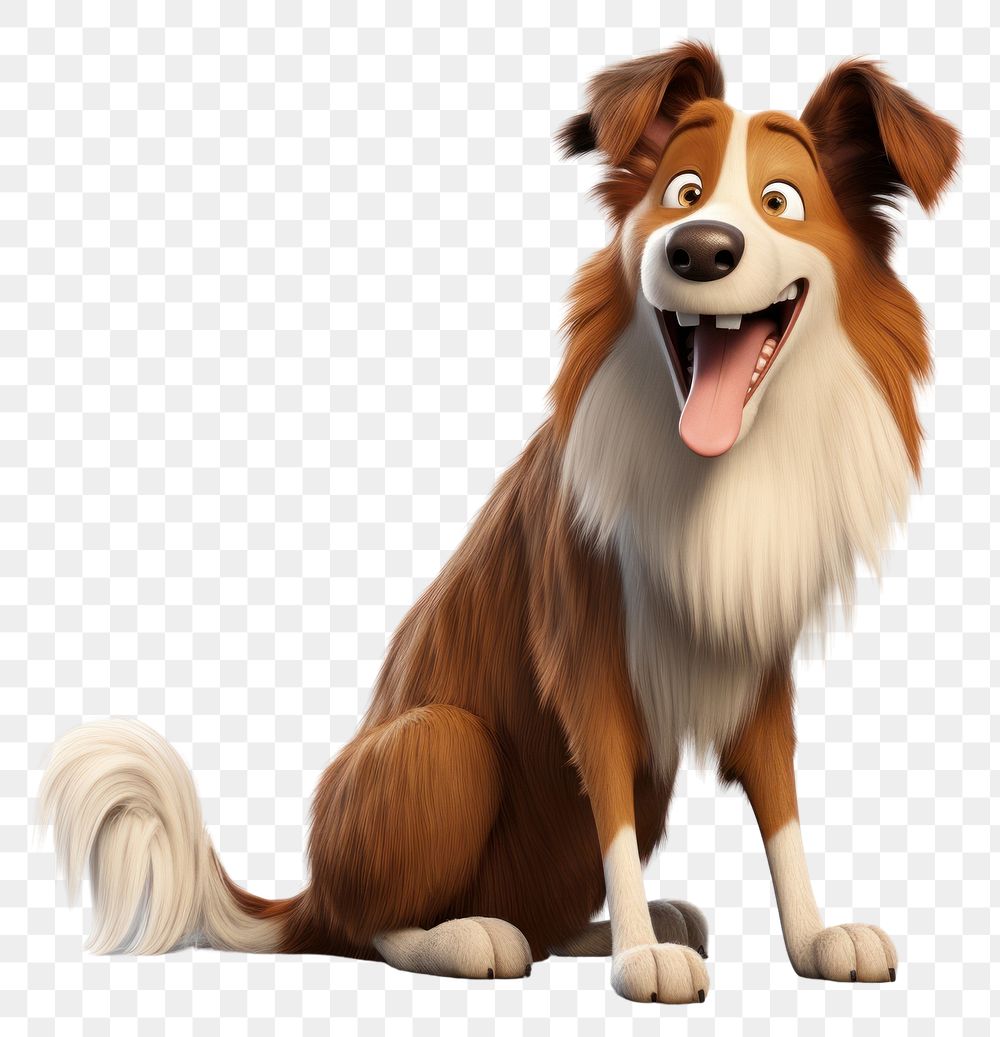 PNG Dog mammal animal collie. 