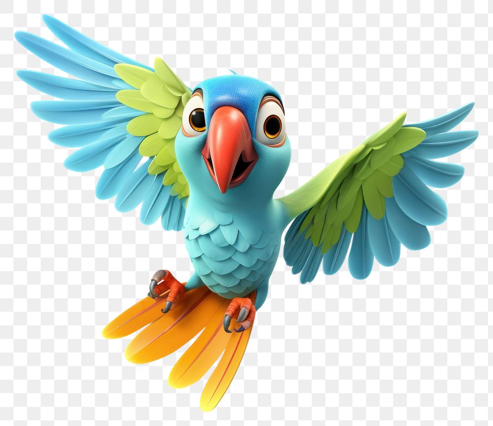 PNG Parrot cartoon animal flying