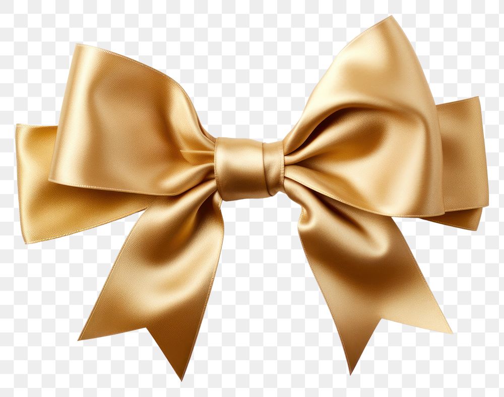 PNG Ribbon gold bow transparent background. 