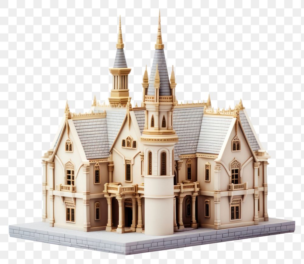 PNG Architecture building mansion toy. AI generated Image by rawpixel.