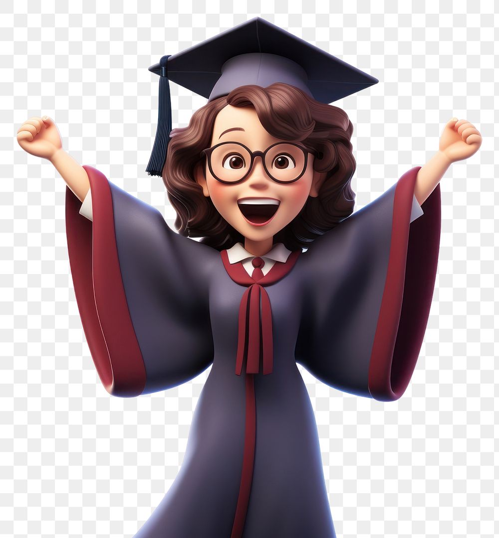 PNG Graduation adult woman white background. AI generated Image by rawpixel.