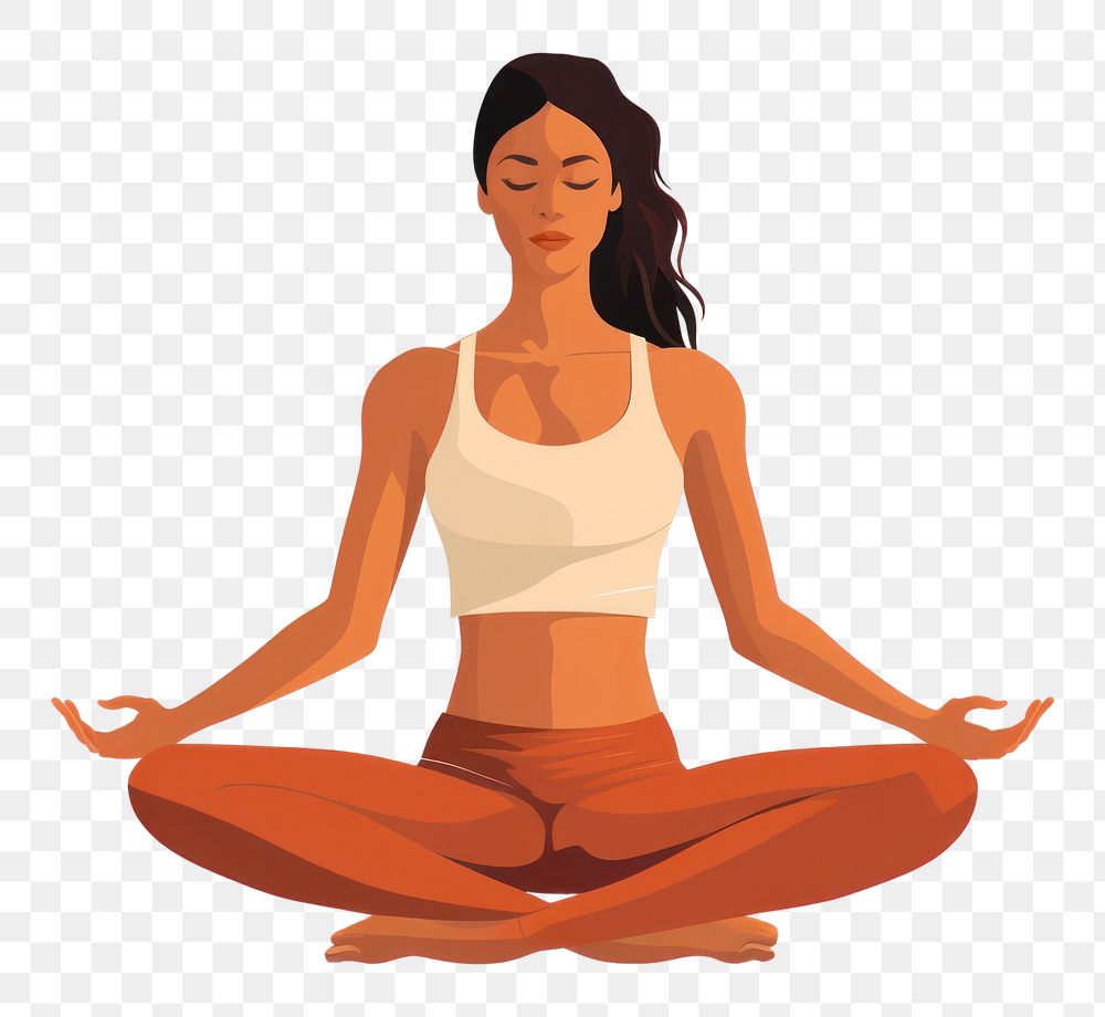 PNG Yoga sitting sports adult. AI generated Image by rawpixel.