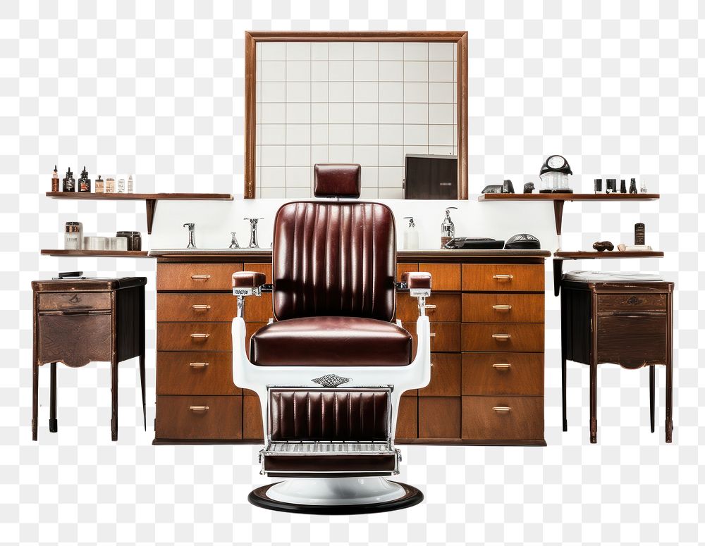 PNG Barbershop furniture chair architecture. 