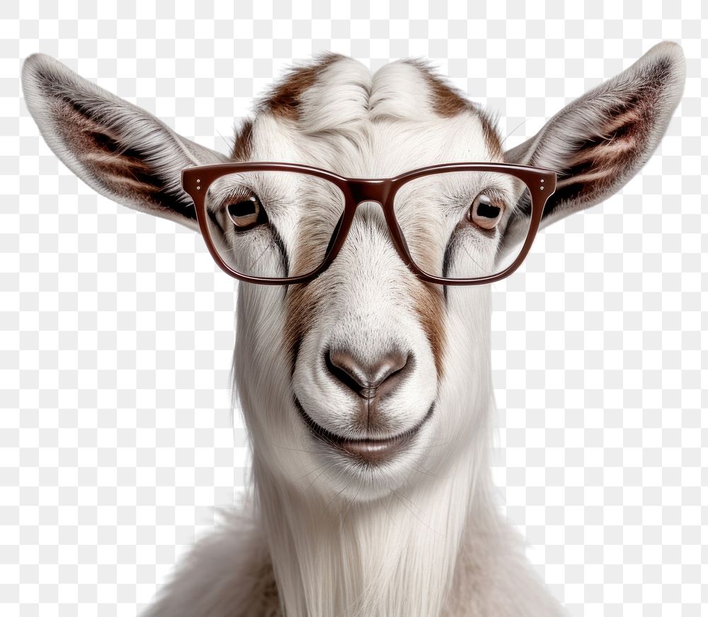 PNG Glasses livestock animal mammal. AI generated Image by rawpixel.