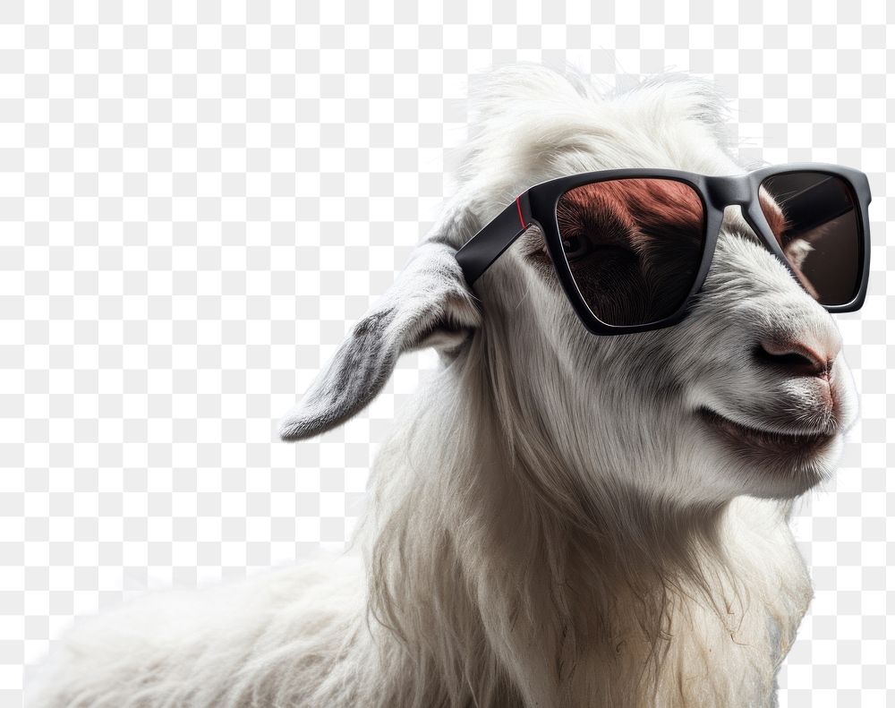 PNG Glasses sunglasses livestock mammal. AI generated Image by rawpixel.