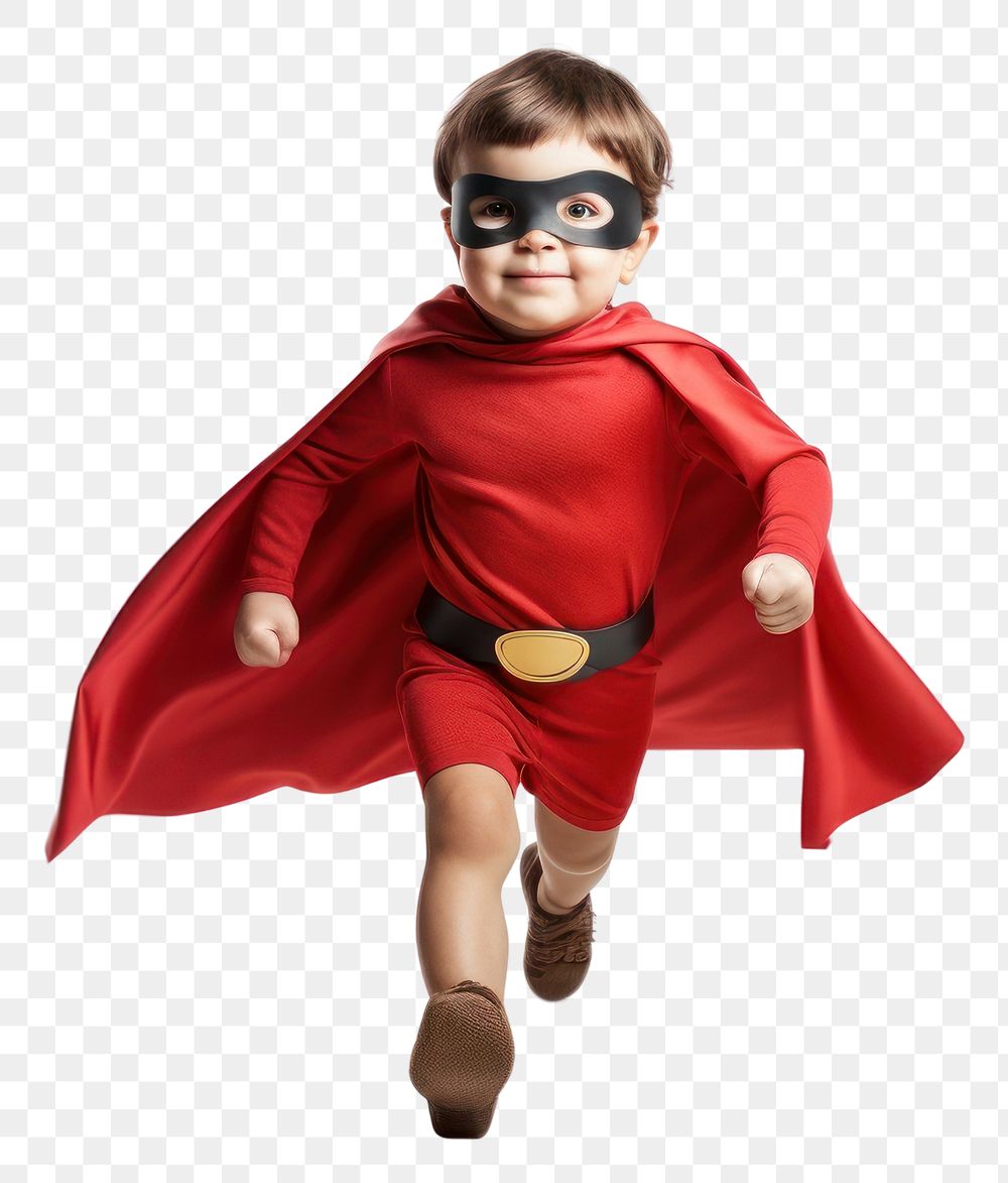 PNG Superhero costume child transparent background. AI generated Image by rawpixel.