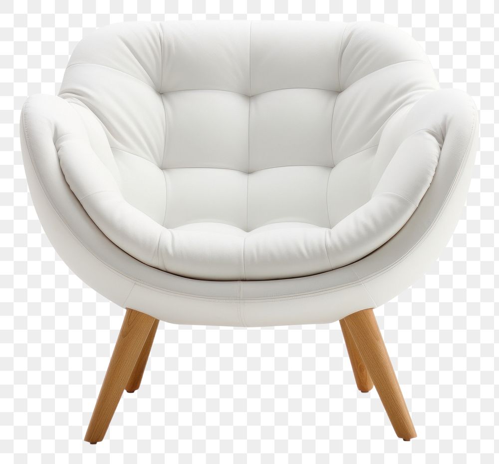PNG Chair furniture armchair white. AI generated Image by rawpixel.