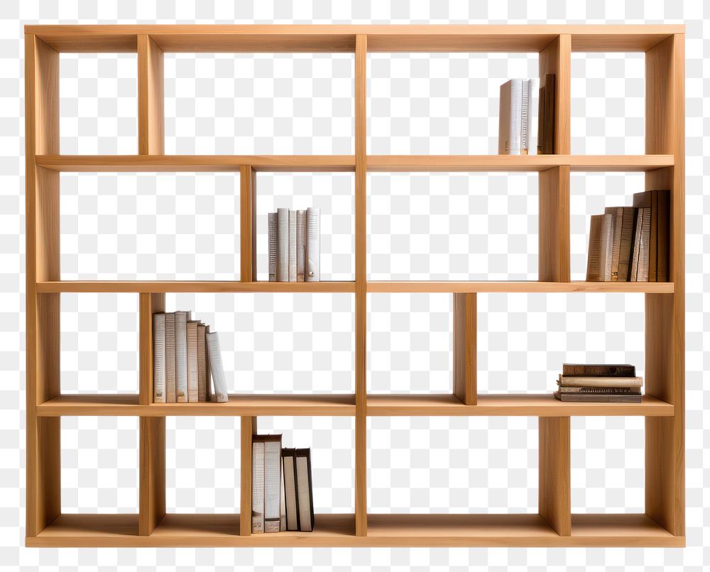 PNG Bookcase bookshelf furniture transparent background