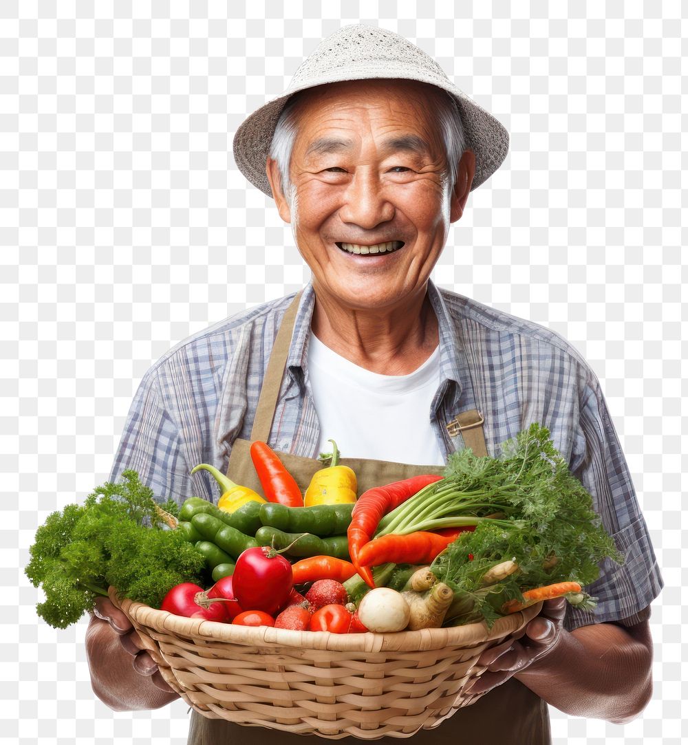 PNG Gardening vegetable gardener basket. 