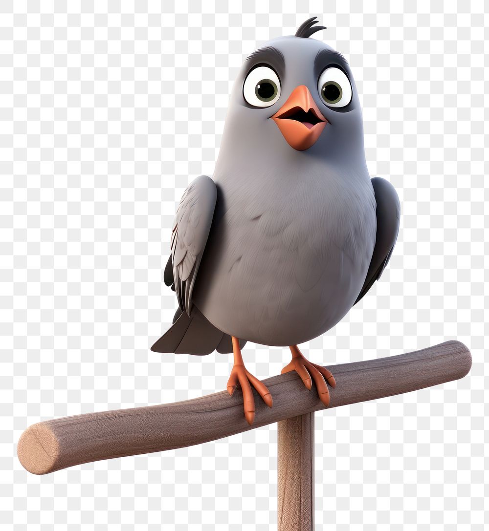 PNG Cartoon animal pigeon bird. AI generated Image by rawpixel.