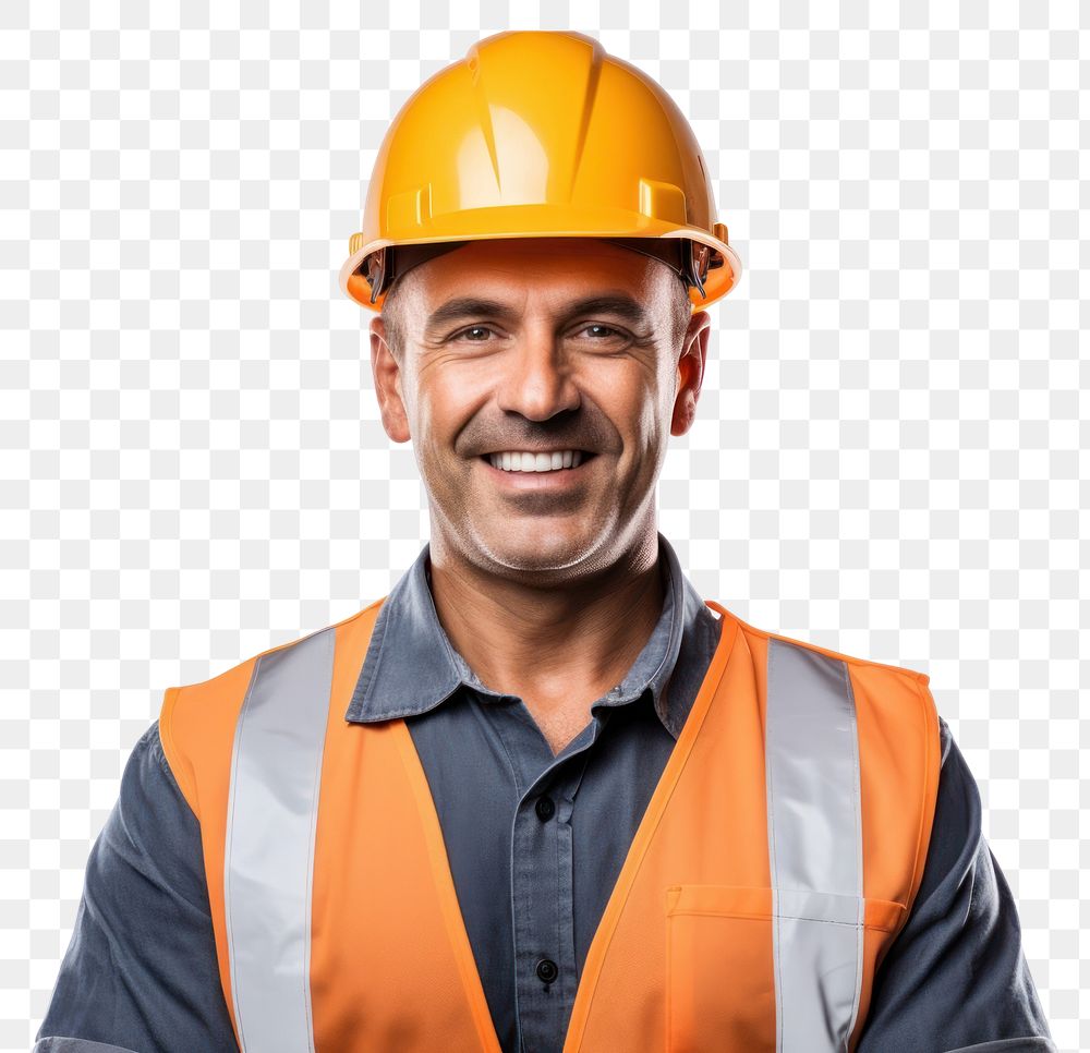 PNG Construction portrait hardhat helmet. AI generated Image by rawpixel.