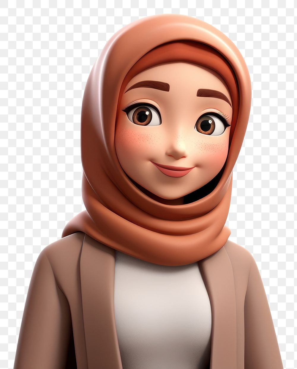 PNG Hijab white background headscarf happiness. AI generated Image by rawpixel.