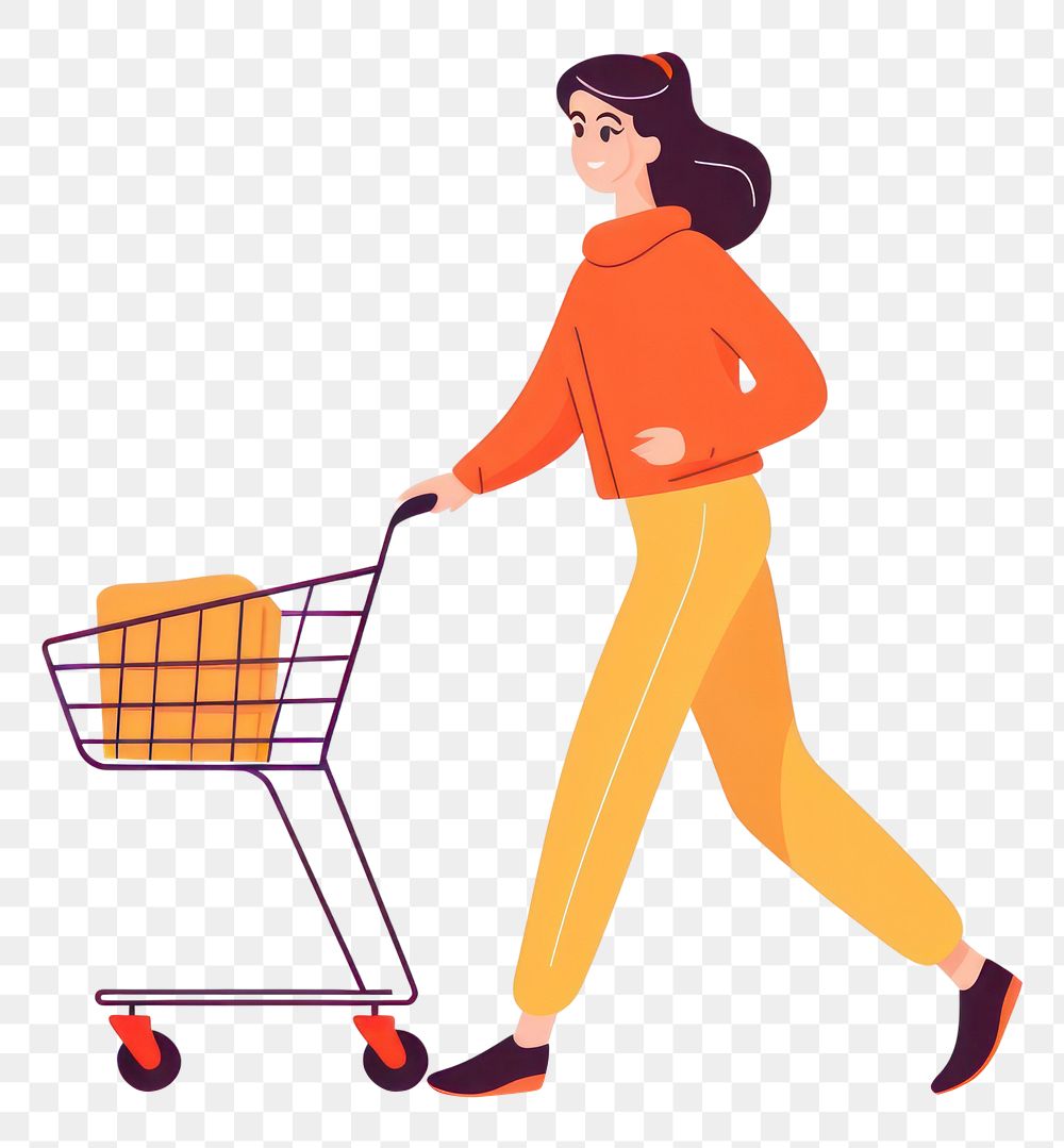 PNG Supermarket shopping walking adult. AI generated Image by rawpixel.