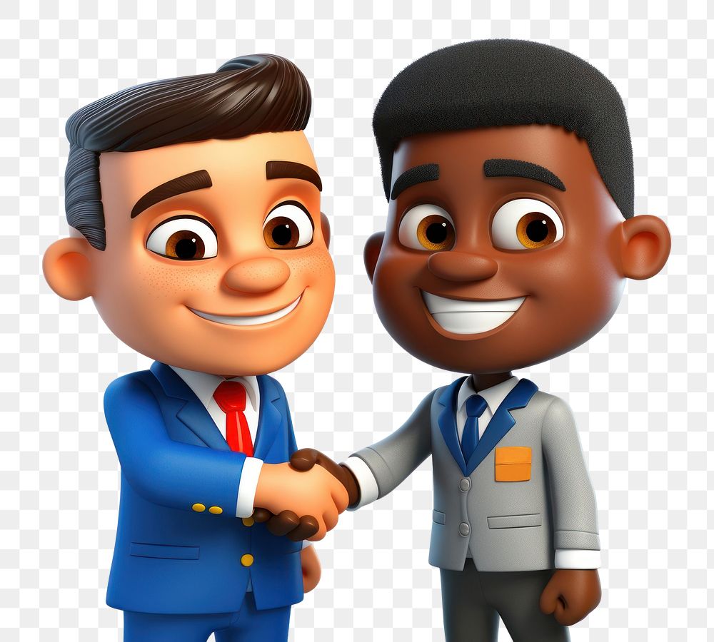 PNG Cartoon togetherness technology handshake. AI generated Image by rawpixel.