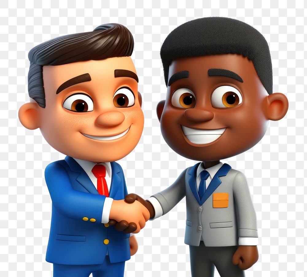 PNG Cartoon togetherness technology handshake. 