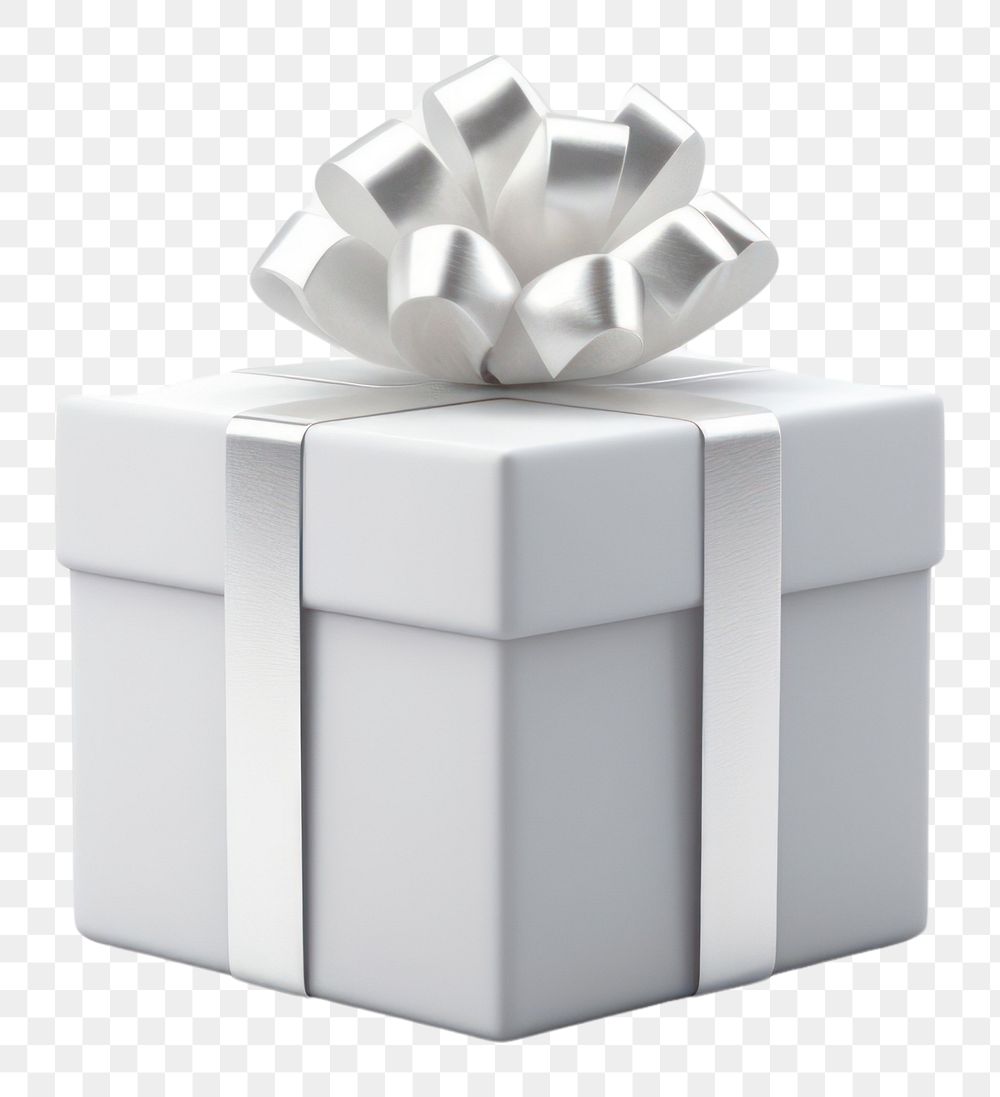 PNG Gift box white white background. AI generated Image by rawpixel.