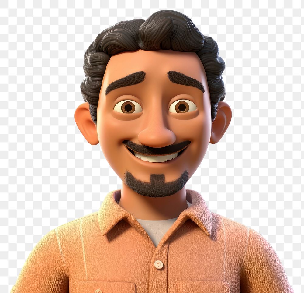 PNG Hispanic man cartoon happiness moustache. 