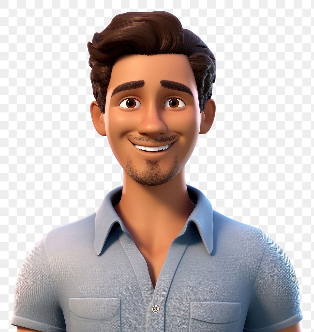 PNG Hispanic man portrait cartoon adult. AI generated Image by rawpixel.