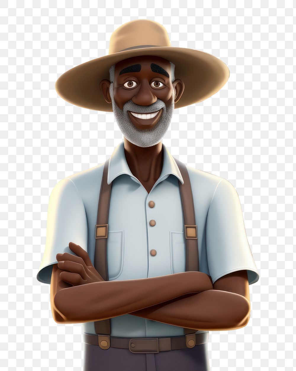 PNG Hay standing cartoon farmer. AI generated Image by rawpixel.