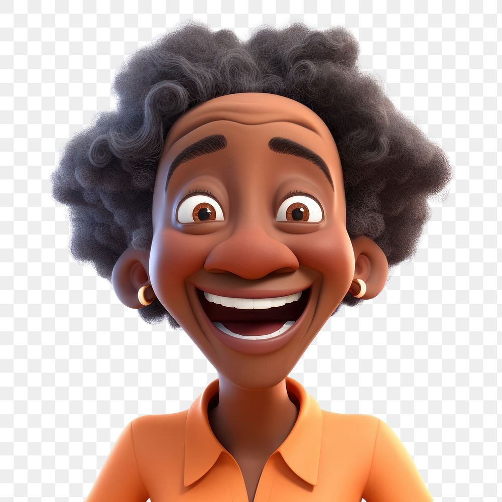 PNG Portrait smiling cartoon adult. AI generated Image by rawpixel.