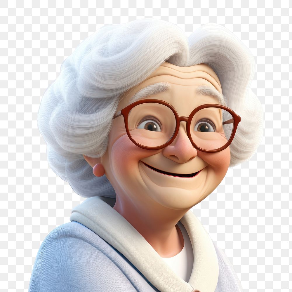 PNG Portrait glasses smiling cartoon. AI generated Image by rawpixel.