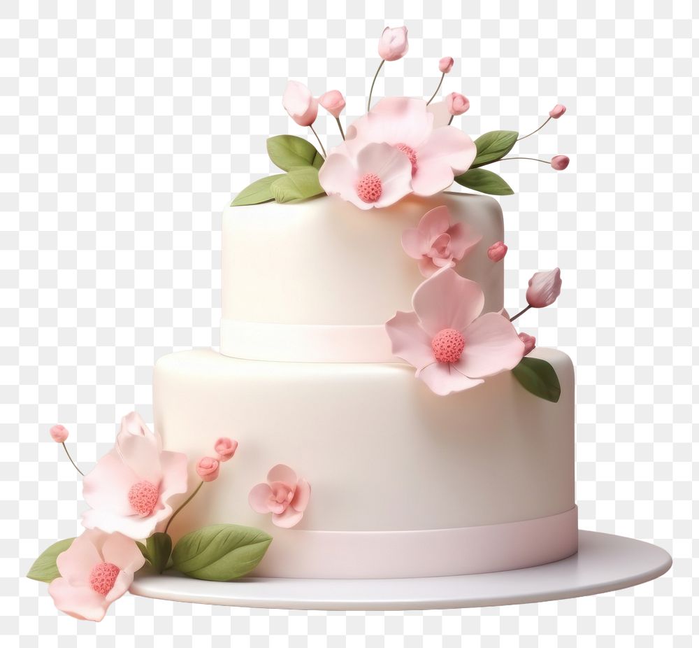 PNG  Wedding cake dessert flower. AI generated Image by rawpixel.