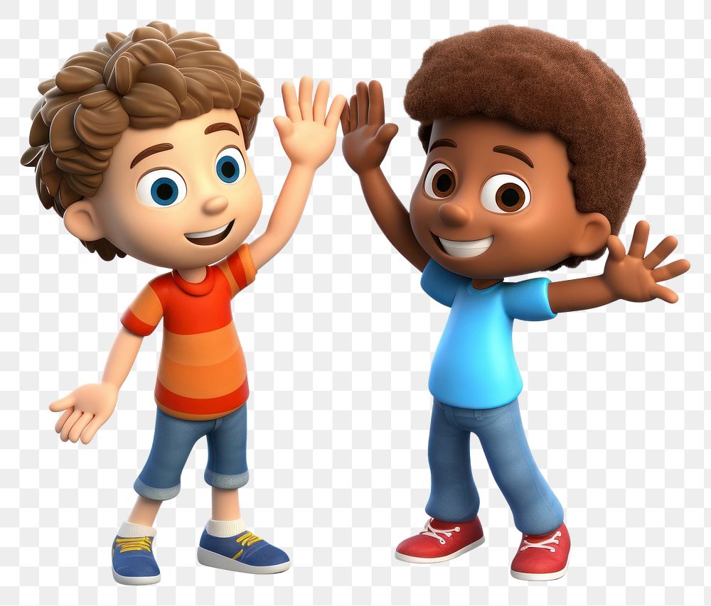 PNG Cartoon toy white background togetherness. AI generated Image by rawpixel.