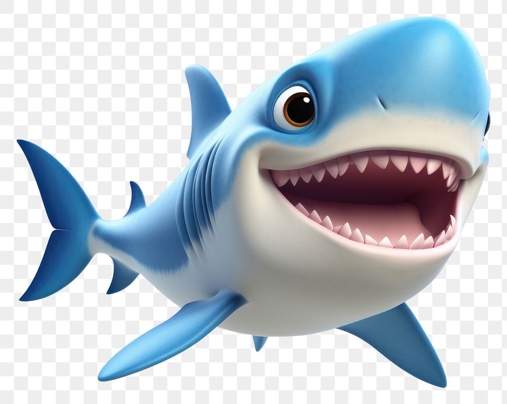 PNG Shark cartoon animal fish. AI generated Image by rawpixel.