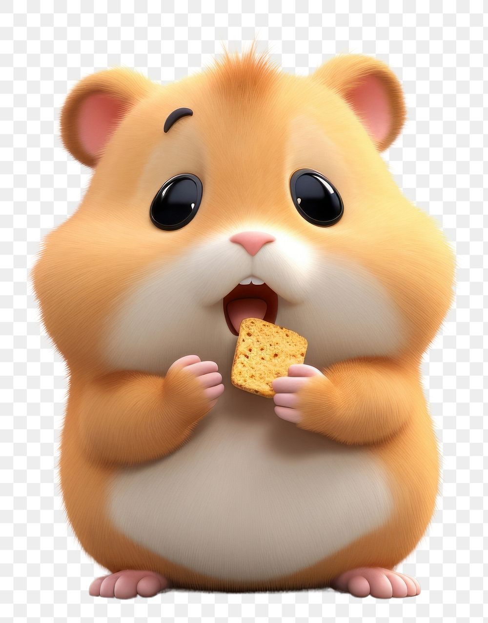 PNG Hamster cartoon rodent mammal. AI generated Image by rawpixel.
