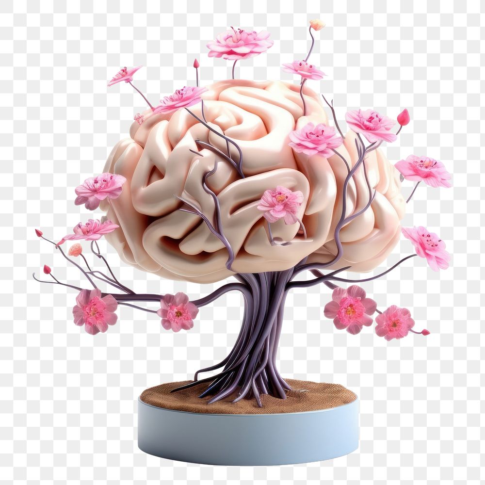 PNG Dessert flower plant brain. AI generated Image by rawpixel.
