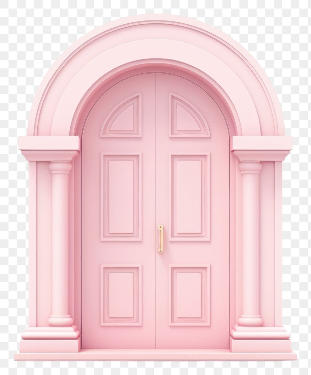 PNG Door architecture pink white background. AI generated Image by rawpixel.