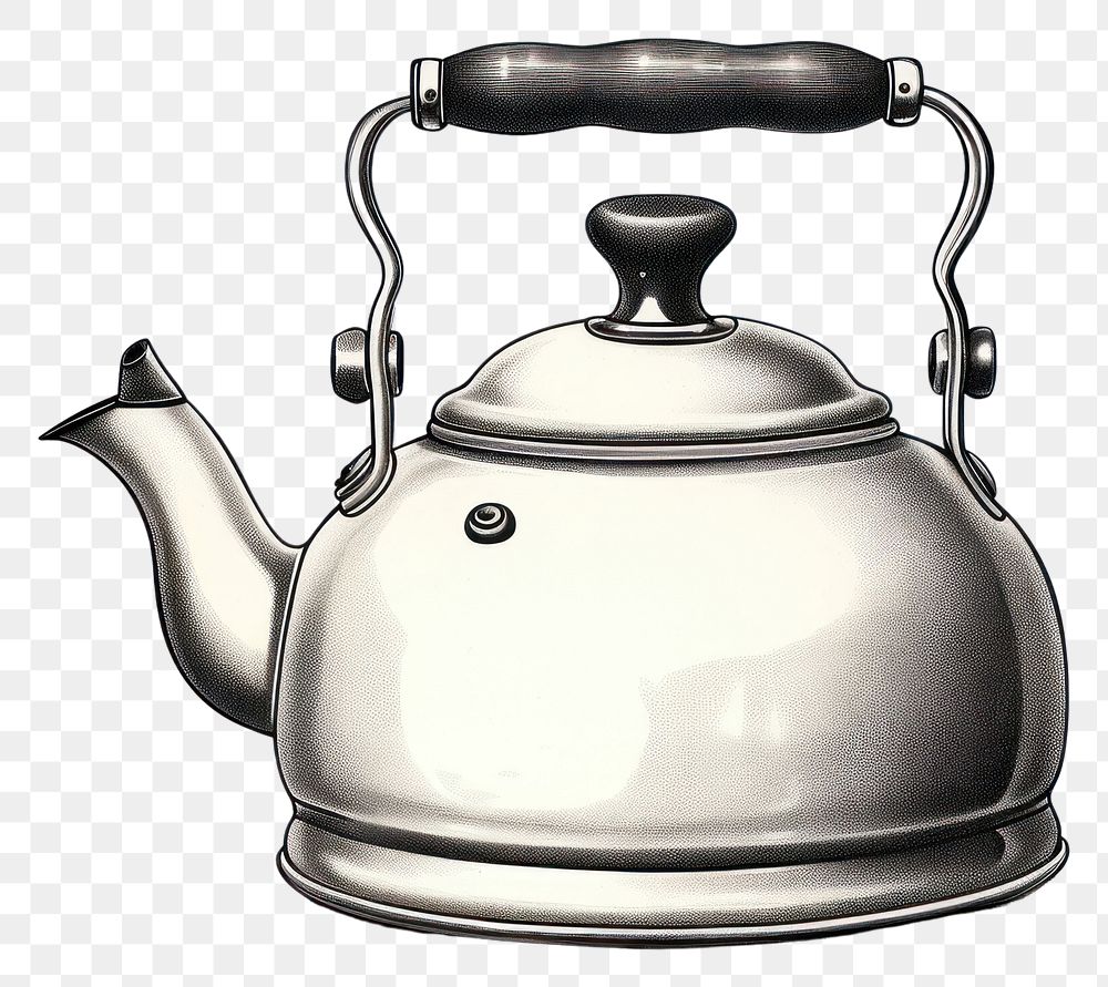 PNG Kettle teapot white background cookware. AI generated Image by rawpixel.