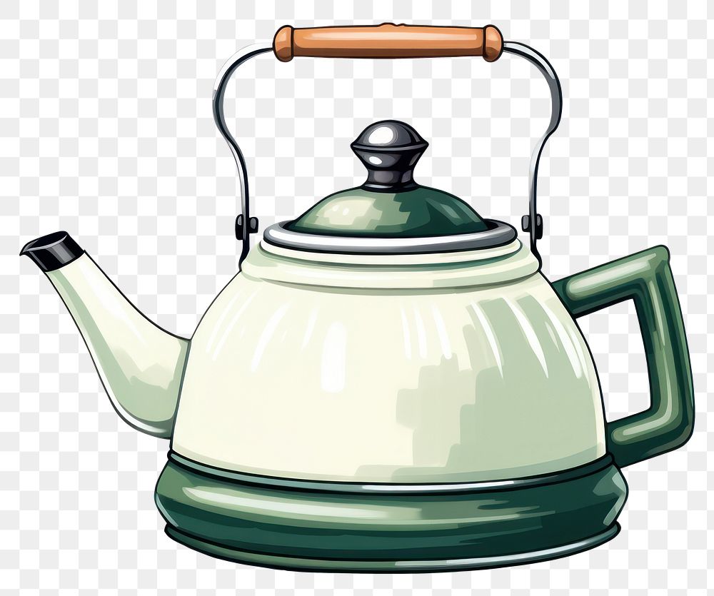 PNG  Kettle teapot refreshment tableware. AI generated Image by rawpixel.