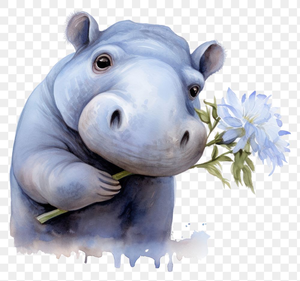 PNG Animal mammal hippopotamus rhinoceros. AI generated Image by rawpixel.