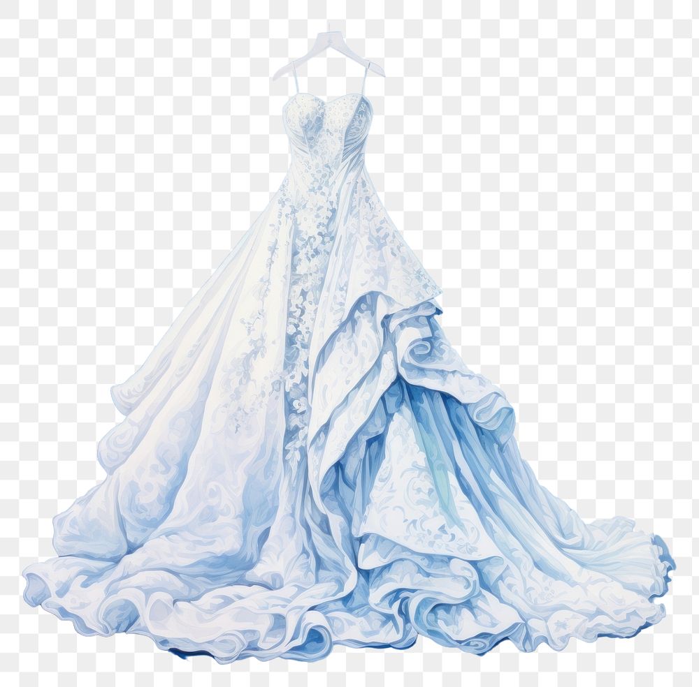 PNG Wedding dress fashion gown. AI generated Image by rawpixel.