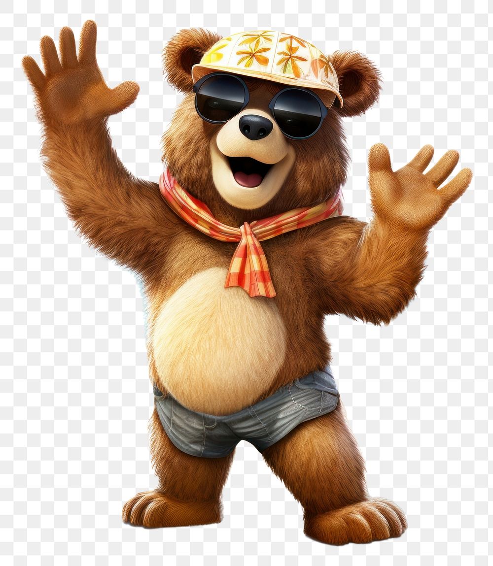 PNG Mascot beach bear toy. AI generated Image by rawpixel.