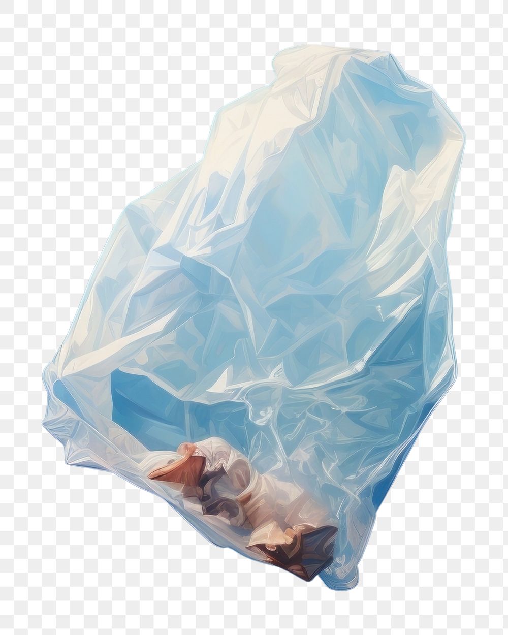 Plastic bag crumpled wrapped. AI generated Image by rawpixel.