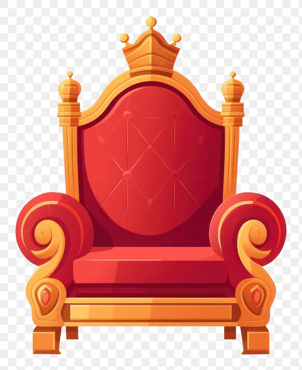 PNG Chair furniture throne white background. AI generated Image by rawpixel.