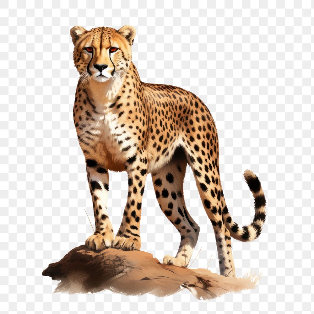 Wildlife cheetah leopard animal. AI generated Image by rawpixel.