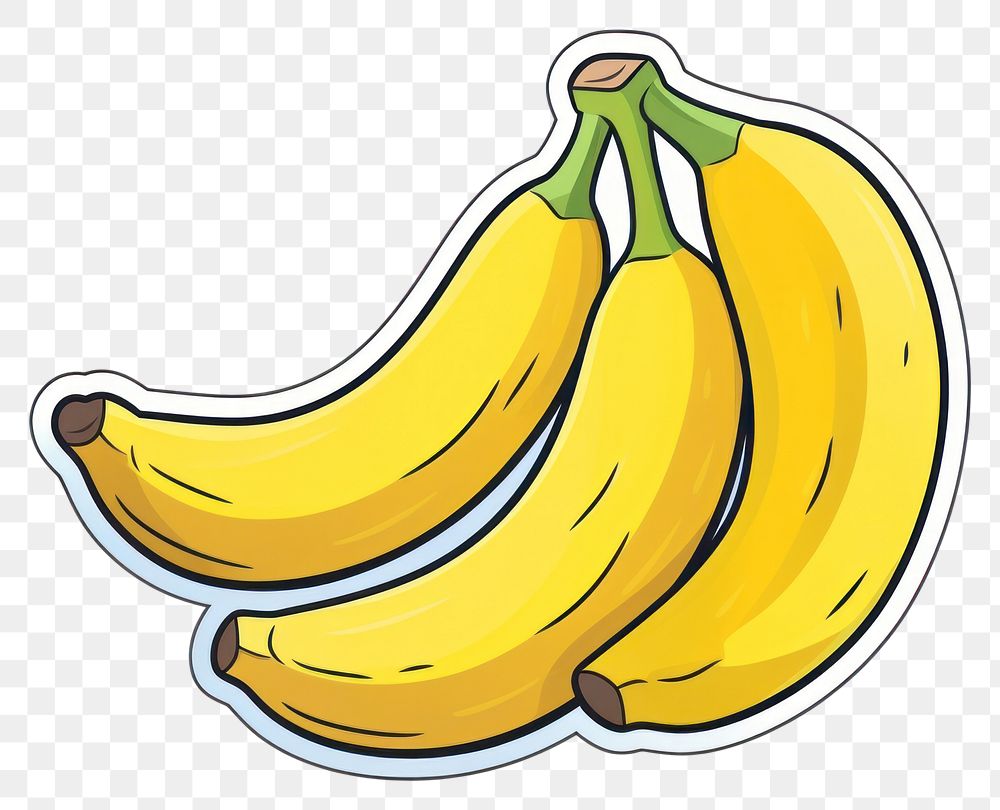 PNG Banana cartoon fruit plant. AI generated Image by rawpixel.