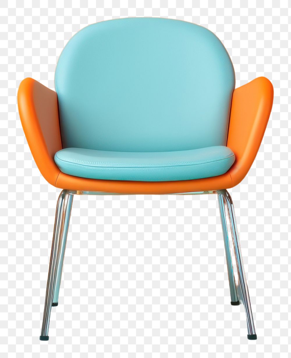 PNG Chair furniture armchair turquoise. AI generated Image by rawpixel.