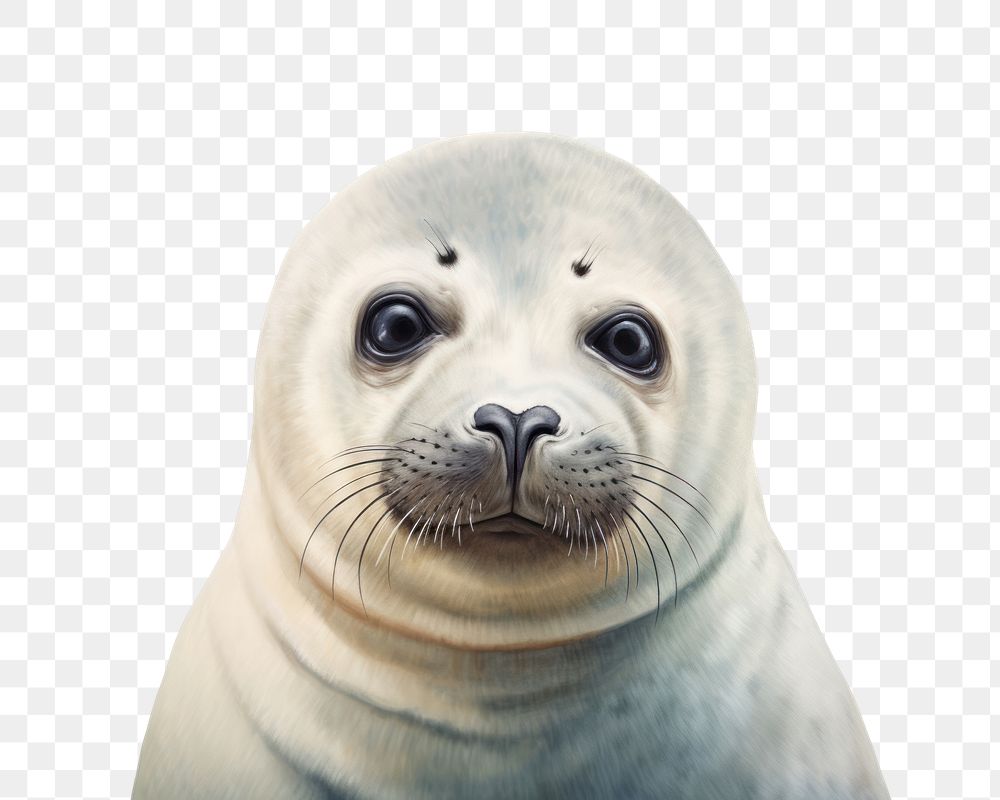 PNG Seal animal mammal underwater, digital paint illustration. AI generated image