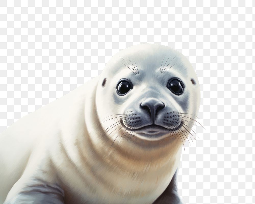 PNG cute seal pup illustration