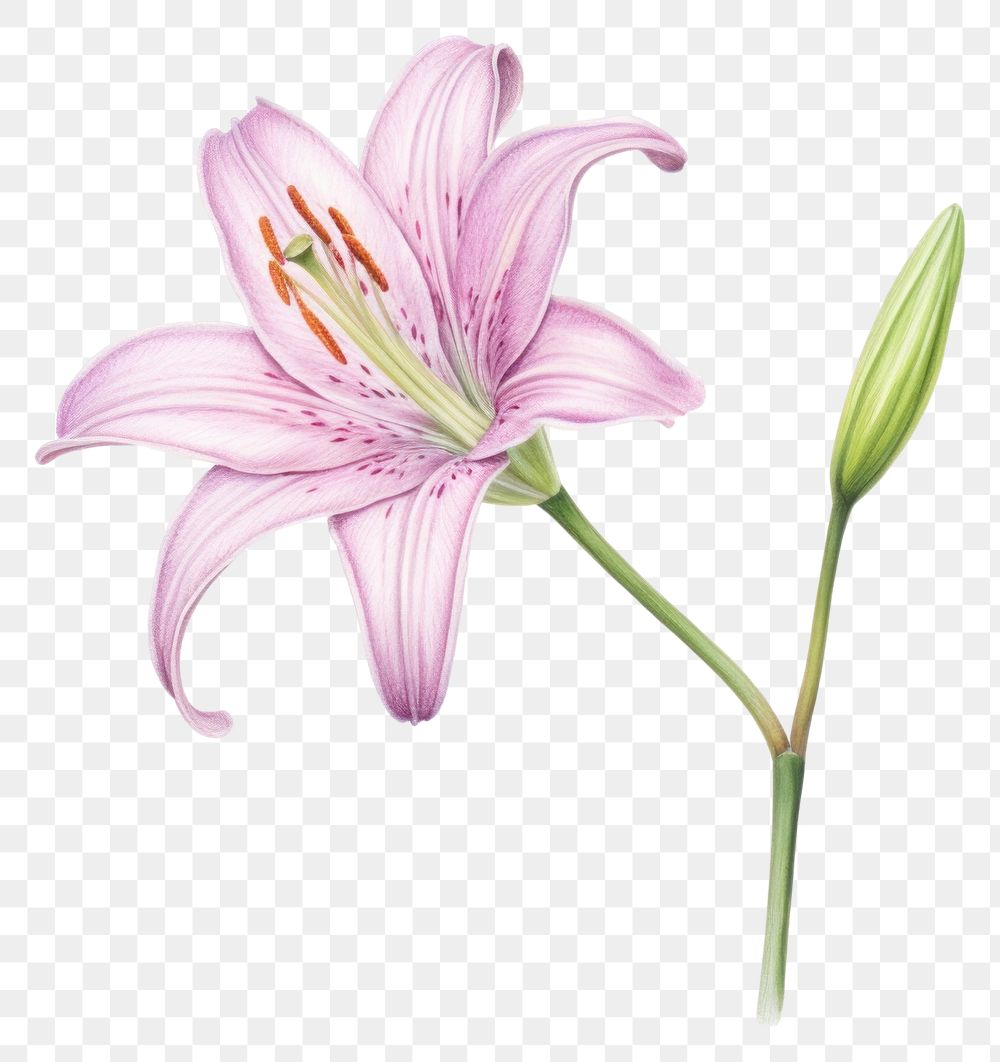 PNG Blossom flower plant lily. AI generated Image by rawpixel.