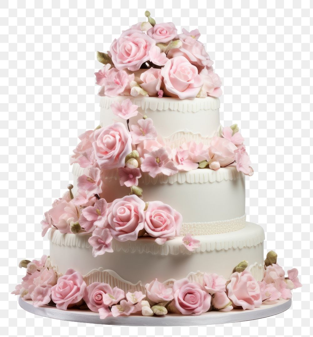 PNG Wedding cake dessert flower plant. AI generated Image by rawpixel.