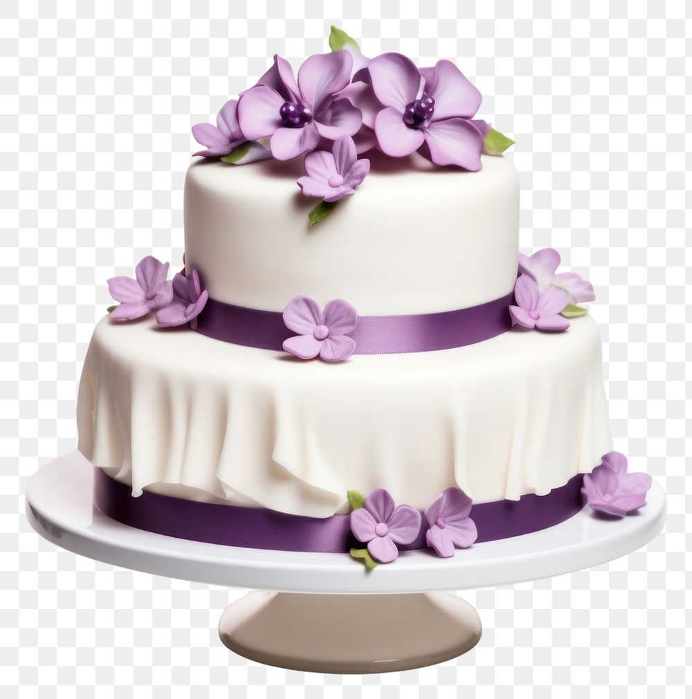 PNG Wedding cake flower dessert violet. AI generated Image by rawpixel.