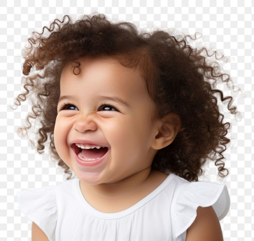 PNG Baby laughing white background happiness. 