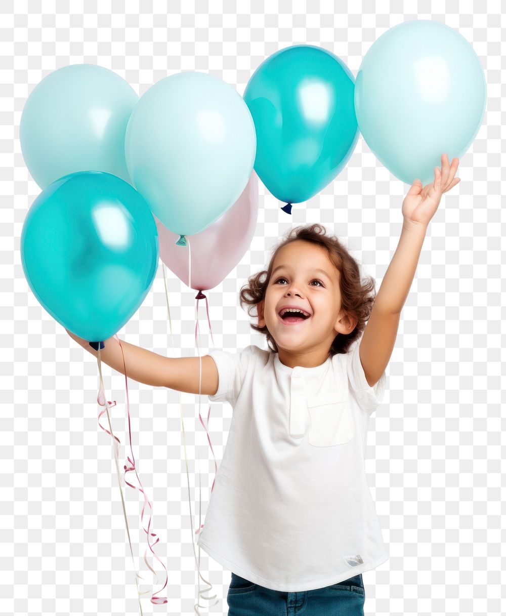 PNG Celebrating birthday balloon smile. 