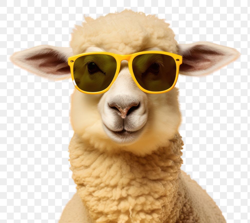 PNG Sunglasses sheep mammal animal. AI generated Image by rawpixel.