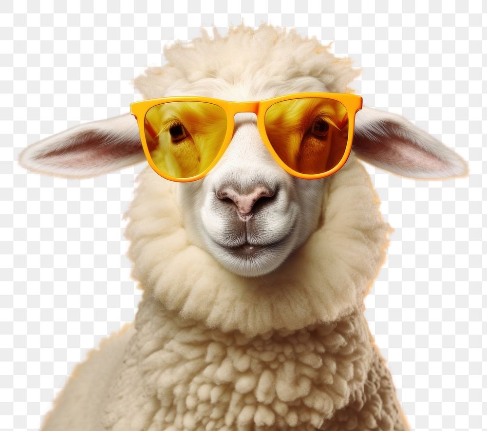 PNG Sheep sunglasses livestock animal. AI generated Image by rawpixel.